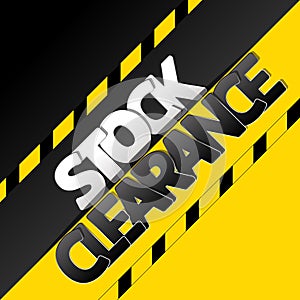 Stock clearance banner, flyer or poster