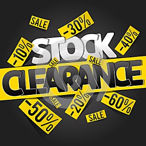 Stock clearance banner, flyer or poster