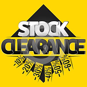Stock clearance banner, flyer or poster