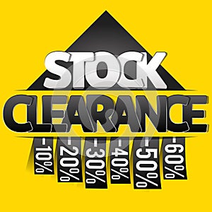 Stock clearance banner, flyer or poster