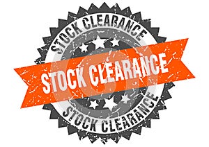 Stock clearance stamp. stock clearance grunge round sign.