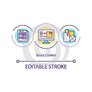 Stock control concept icon