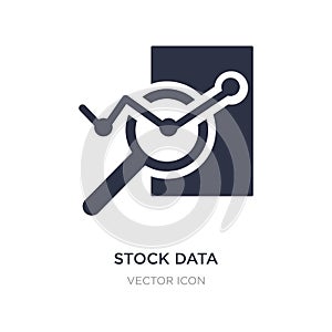 stock data analysis icon on white background. Simple element illustration from Business and analytics concept