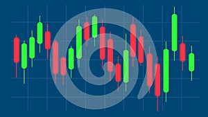 Stock exchange background. Stock market candlestick chart. buy and sell indicator