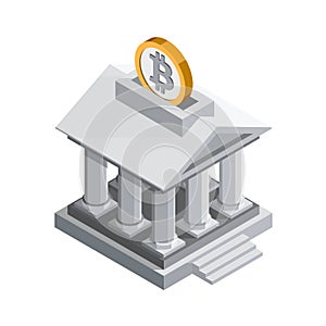Stock exchange and bitcoin icon