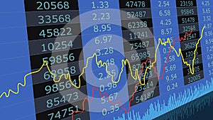 Stock exchange chart graph.Financial stock market data.. Abstract stock market diagram candle bars trade