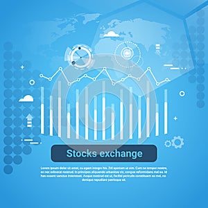 Stock Exchange Concept Business Web Banner With Copy Space
