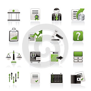 Stock exchange and finance icons