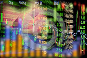 Stock exchange graph background.