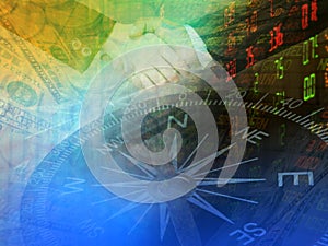 Stock exchange graph background