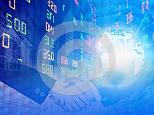 Stock exchange graph background