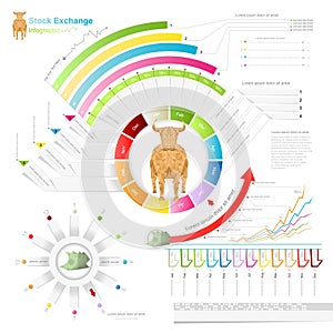 Stock exchange info graphic