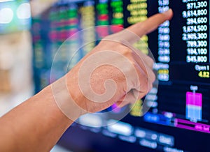 Stock exchange market business concept with selective focus effect.