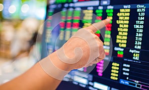 Stock exchange market business concept with selective focus effect.