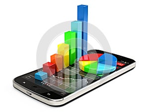 Stock exchange market trading concept