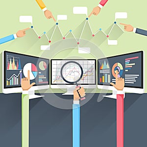 Stock exchange rates on monitors