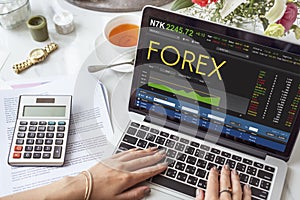 Stock Exchange Trading Forex Finance Graphic Concept