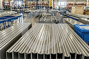 Stock file of Aluminum extrusions