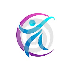 Runner Stick Figure icon.