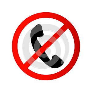 No phone sign banner.