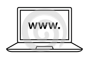 Laptop Icon vector symbol.