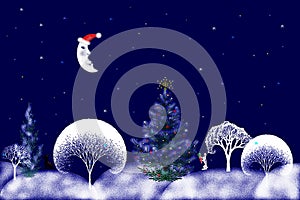 Stock Illustration of Christmas Night