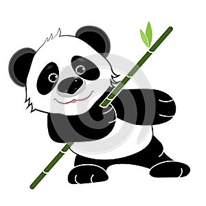 Stock Illustration Terrible Cute Cartoon Panda