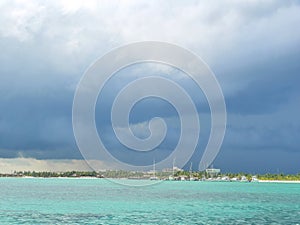 Stock image of approaching storm in the carribean