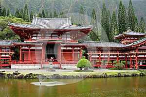 Stock image of Byodo-In Temple, O'aho, Hawaii