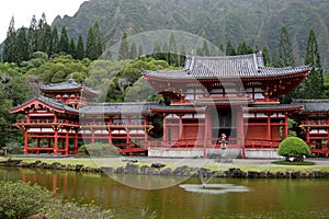 Stock image of Byodo-In Temple, O'aho, Hawaii