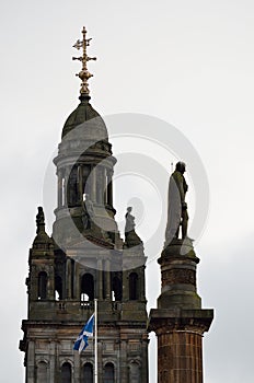 Stock image of City Chambers in George Square, Glasgow, Scotland