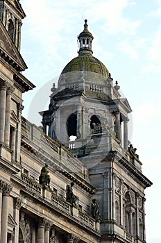 Stock image of City Chambers in George Square, Glasgow, Scotland