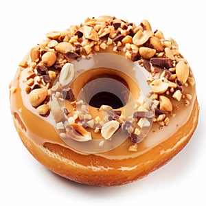 Stock Image: Creamy And Crunchy Donut With Peanut Butter