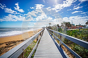 Stock image of Flagler Beach boardwalk