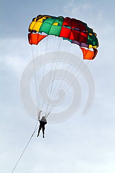 Stock image of Parachuting over a sea