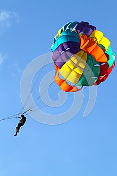 Stock image of Parachuting over a sea