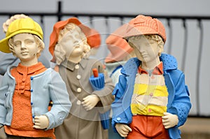 Stock image of sculpture of children