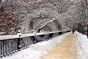 Stock image of a snowing winter at Boston, Massachusetts, USA