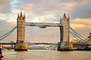 Stock image of Tower Bridge in London, UK