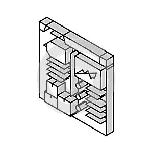 stock levels report isometric icon vector illustration