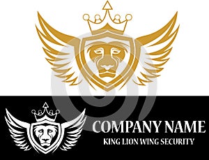 Stock lion king flying logo
