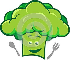 Stock logo chef broccoli