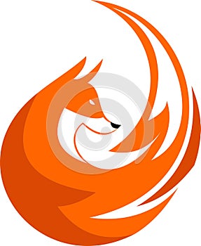 Stock logo fox circular element