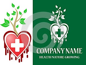 Stock logo medical care natural