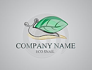Stock logo snail leaf