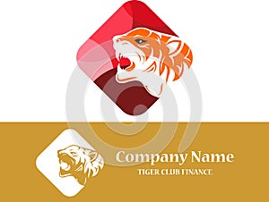 Stock logo tiger abstract colorful