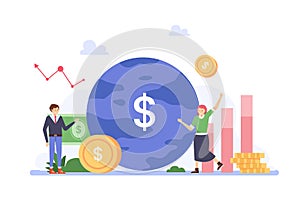 Stock market analysis concept Vector illustration