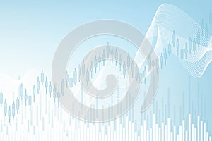 Stock market background or forex trading business graph chart for financial investment concept. Business presentation