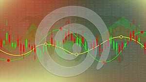 Stock market background or forex trading business graph chart for financial investment concept. Business presentation