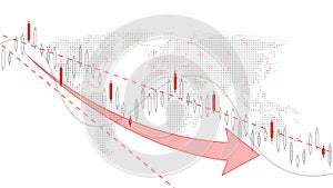 Stock market background or forex trading business graph chart for financial investment concept. Business presentation